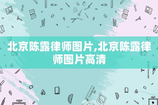北京陳露律師圖片,北京陳露律師圖片高清