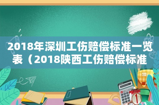 2018年深圳工傷賠償標(biāo)準(zhǔn)一覽表（2018陜西工傷賠償標(biāo)準(zhǔn)）