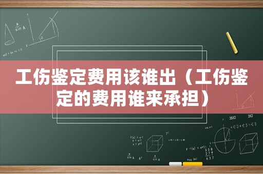 工傷鑒定費用該誰出（工傷鑒定的費用誰來承擔(dān)）