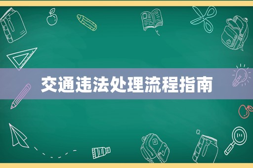 交通違法處理流程指南