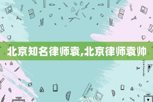 北京知名律師袁,北京律師袁帥