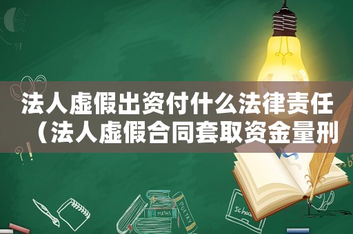 法人虛假出資付什么法律責任（法人虛假合同套取資金量刑）