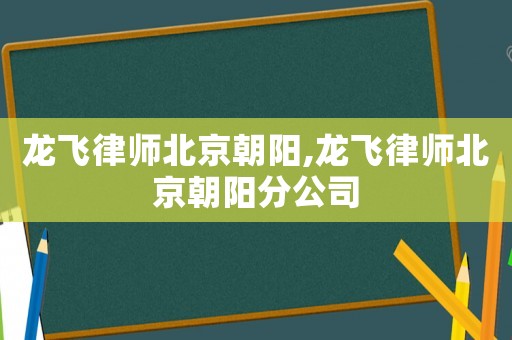 龍飛律師北京朝陽,龍飛律師北京朝陽分公司