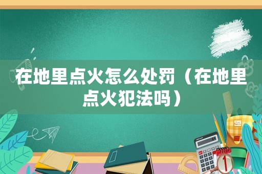 在地里點火怎么處罰（在地里點火犯法嗎）