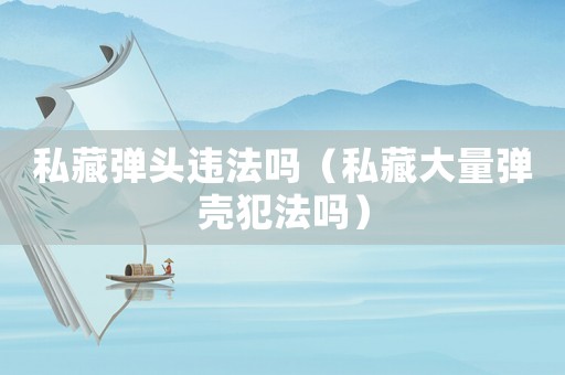 私藏彈頭違法嗎（私藏大量彈殼犯法嗎）