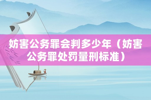 妨害公務罪會判多少年（妨害公務罪處罰量刑標準）