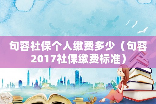 句容社保個人繳費多少（句容2017社保繳費標準）