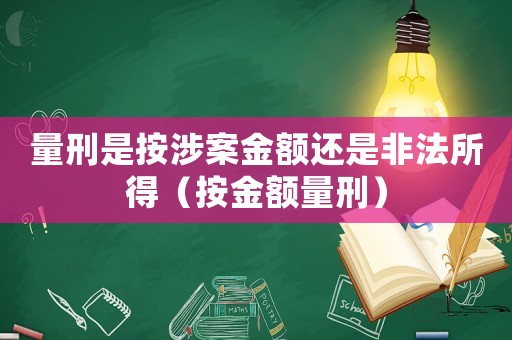量刑是按涉案金額還是非法所得（按金額量刑）