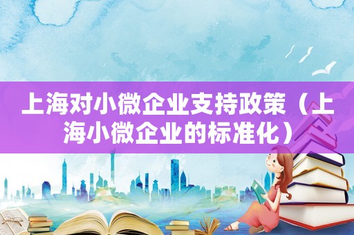 上海對小微企業(yè)支持政策（上海小微企業(yè)的標準化）