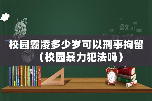 校園霸凌多少歲可以刑事拘留（校園暴力犯法嗎）