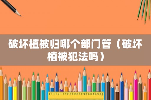 破壞植被歸哪個部門管（破壞植被犯法嗎）