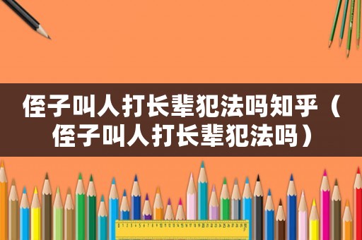 侄子叫人打長輩犯法嗎知乎（侄子叫人打長輩犯法嗎）