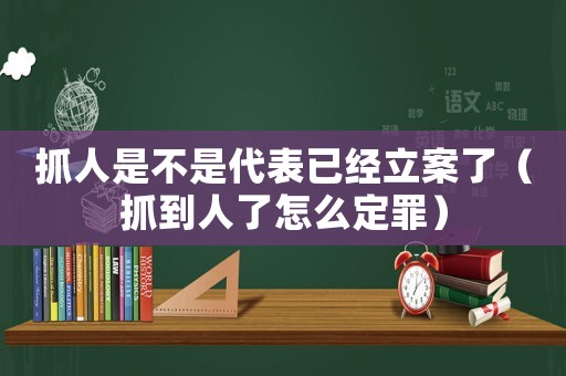 抓人是不是代表已經立案了（抓到人了怎么定罪）