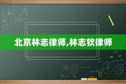 北京林志律師,林志欽律師