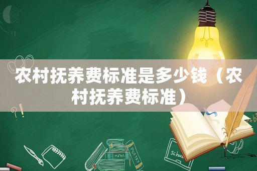 農(nóng)村撫養(yǎng)費(fèi)標(biāo)準(zhǔn)是多少錢（農(nóng)村撫養(yǎng)費(fèi)標(biāo)準(zhǔn)）