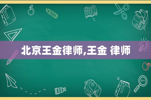北京王金律師,王金 律師
