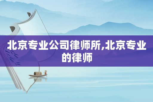 北京專業公司律師所,北京專業的律師