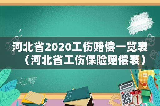 河北省2020工傷賠償一覽表（河北省工傷保險賠償表）