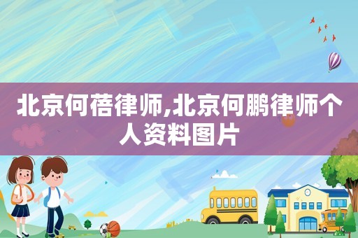 北京何蓓律師,北京何鵬律師個人資料圖片