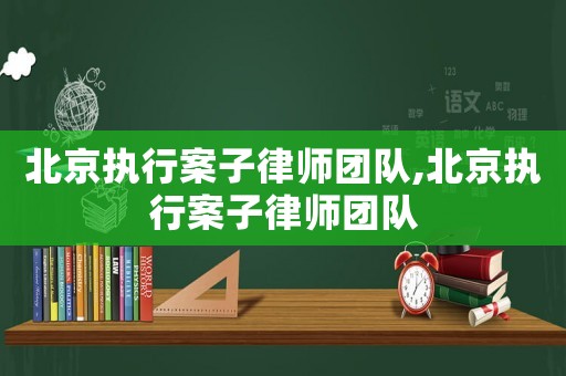 北京執行案子律師團隊,北京執行案子律師團隊