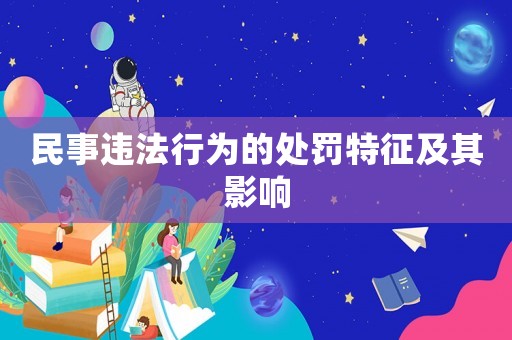 民事違法行為的處罰特征及其影響