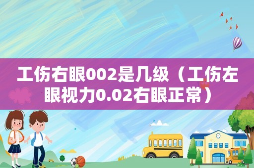 工傷右眼002是幾級(jí)（工傷左眼視力0.02右眼正常）