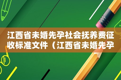 江西省未婚先孕社會撫養費征收標準文件（江西省未婚先孕社會撫養費征收標準）