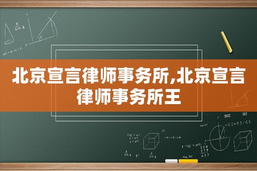北京宣言律師事務所,北京宣言律師事務所王