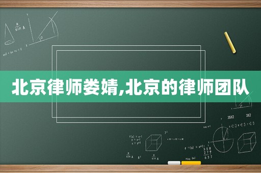 北京律師婁婧,北京的律師團隊
