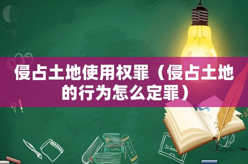 侵占土地使用權(quán)罪（侵占土地的行為怎么定罪）