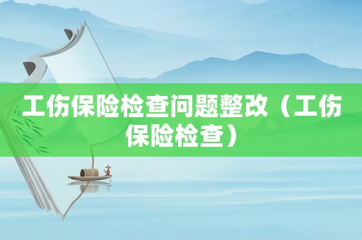 工傷保險檢查問題整改（工傷保險檢查）
