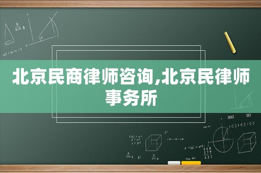 北京民商律師咨詢,北京民律師事務所
