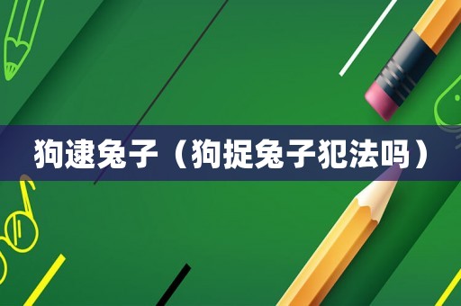 狗逮兔子（狗捉兔子犯法嗎）