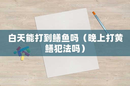 白天能打到鱔魚嗎（晚上打黃鱔犯法嗎）