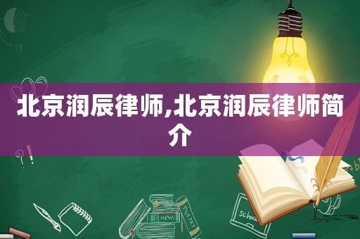 北京潤辰律師,北京潤辰律師簡介