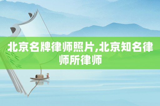北京名牌律師照片,北京知名律師所律師