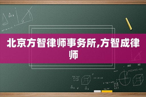北京方智律師事務所,方智成律師