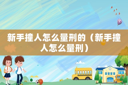 新手撞人怎么量刑的（新手撞人怎么量刑）