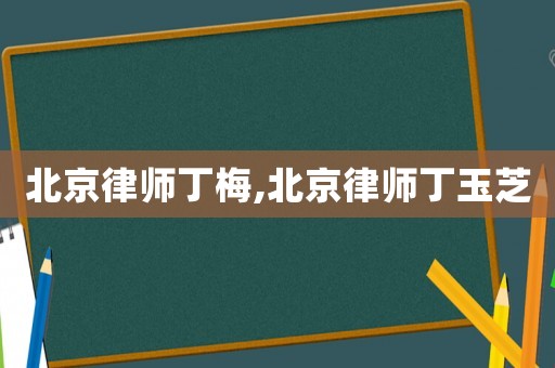 北京律師丁梅,北京律師丁玉芝