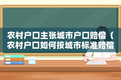 農村戶口主張城市戶口賠償（農村戶口如何按城市標準賠償標準）