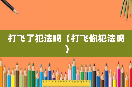 打飛了犯法嗎（打飛你犯法嗎）