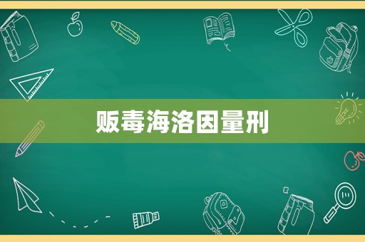 販毒海洛因量刑