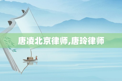 唐凌北京律師,唐玲律師
