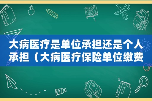 大病醫療是單位承擔還是個人承擔（大病醫療保險單位繳費標準）