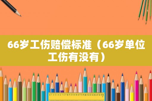 66歲工傷賠償標準（66歲單位工傷有沒有）