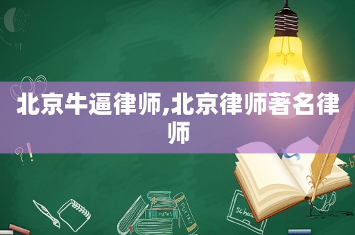 北京牛逼律師,北京律師著名律師