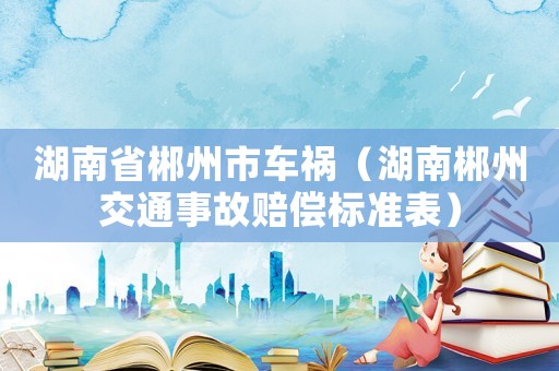 湖南省郴州市車禍（湖南郴州交通事故賠償標準表）