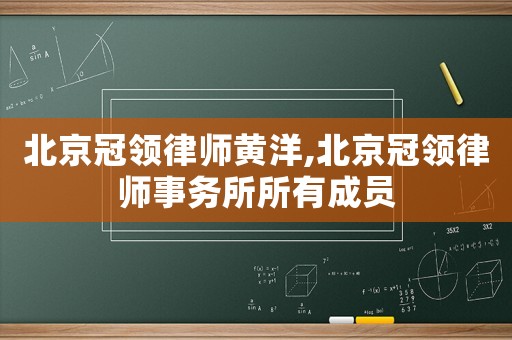 北京冠領(lǐng)律師黃洋,北京冠領(lǐng)律師事務(wù)所所有成員