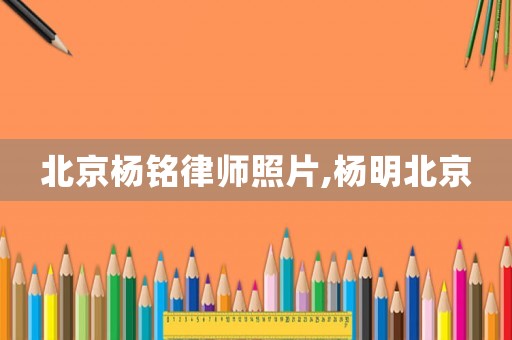 北京楊銘律師照片,楊明北京