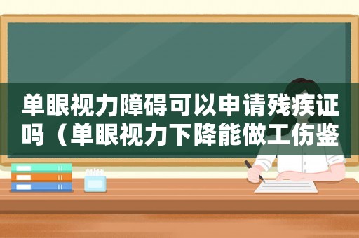 單眼視力障礙可以申請殘疾證嗎（單眼視力下降能做工傷鑒定）